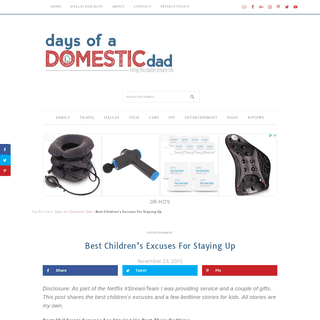 A complete backup of https://daysofadomesticdad.com/best-childrens-excuses-for-staying-up/