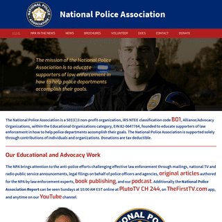 Non-Profit Law Enforcement Organization - National Police Association