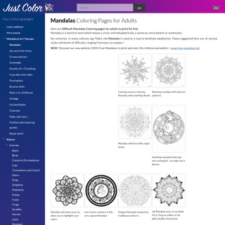 A complete backup of https://www.justcolor.net/relaxation/coloring-mandalas/