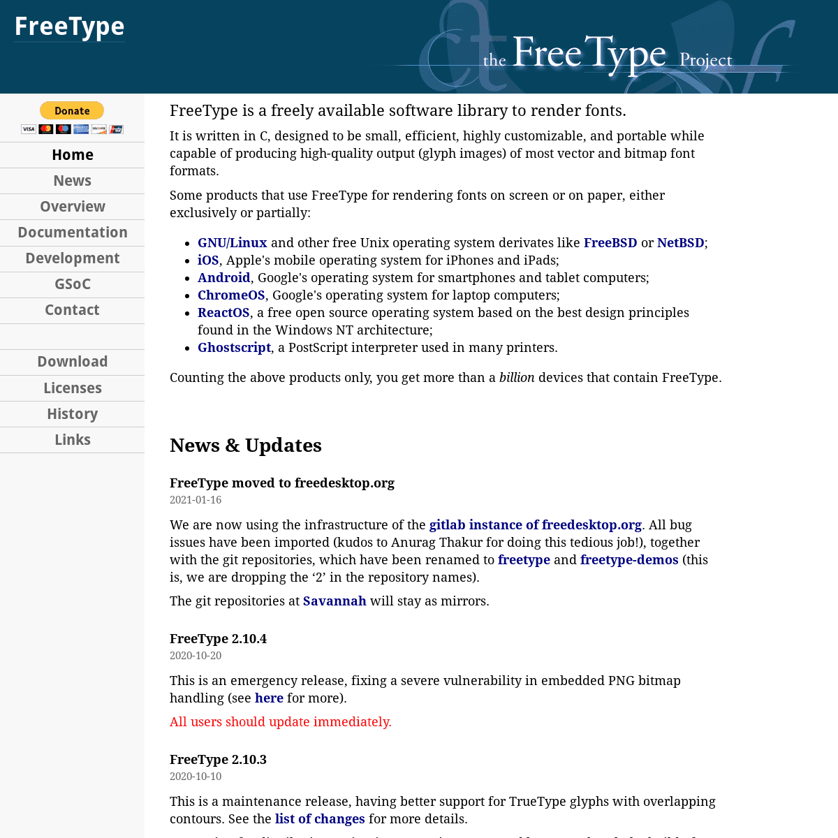 A complete backup of https://freetype.org