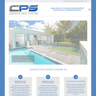 Concrete Pool Systems â€“ Specialists in Concrete Swimming Pool Construction and Refurbishment