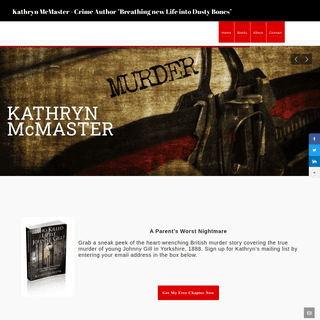 Kathryn McMaster- An historical crime fiction author.