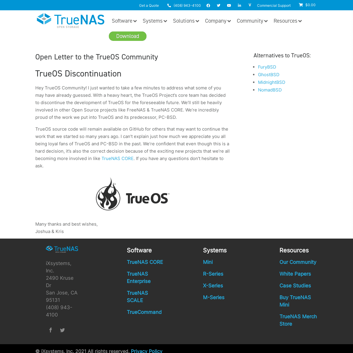 A complete backup of https://trueos.org