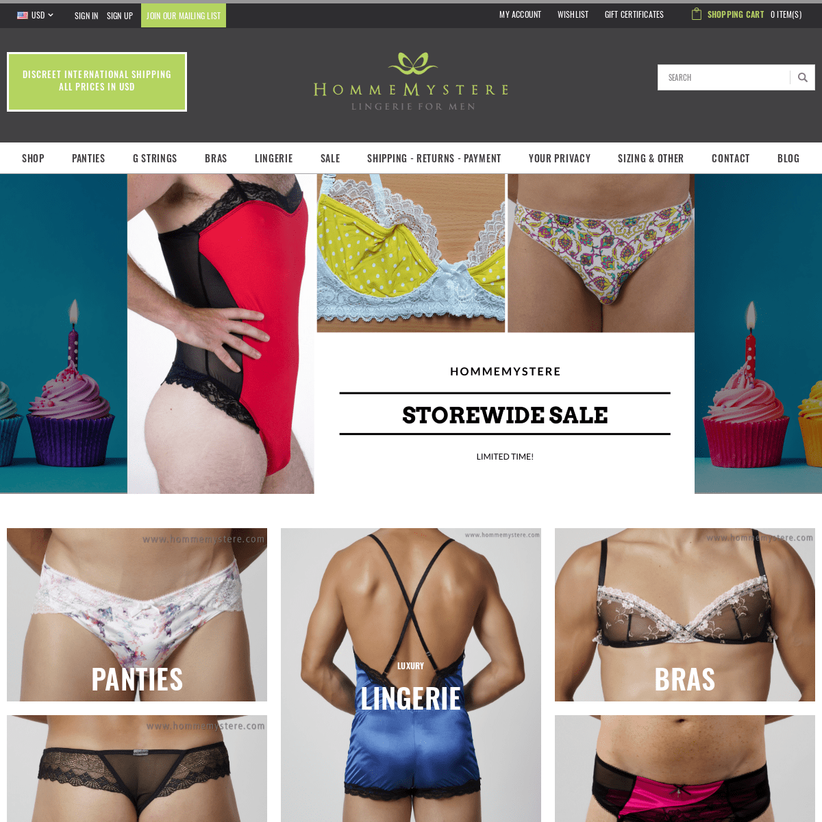 Buy Sexy Lingerie for Men Online - Mens Panties - HommeMystere