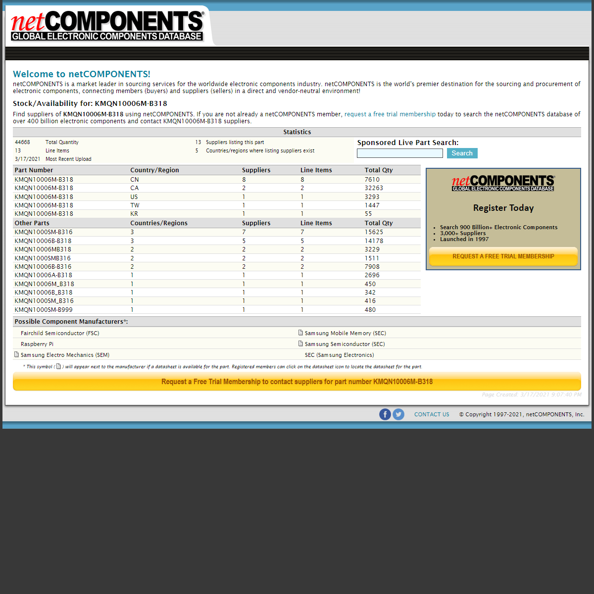 A complete backup of https://www.netcomponents.com/sitemap/KMQN10006M-B318.html