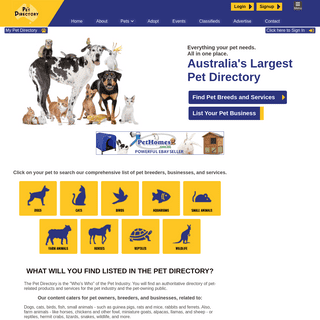 A complete backup of https://petdirectory.com.au