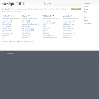 A complete backup of https://packagecontrol.io