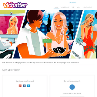 Video chat - Live Chat rooms - Live socializing network - Vichatter