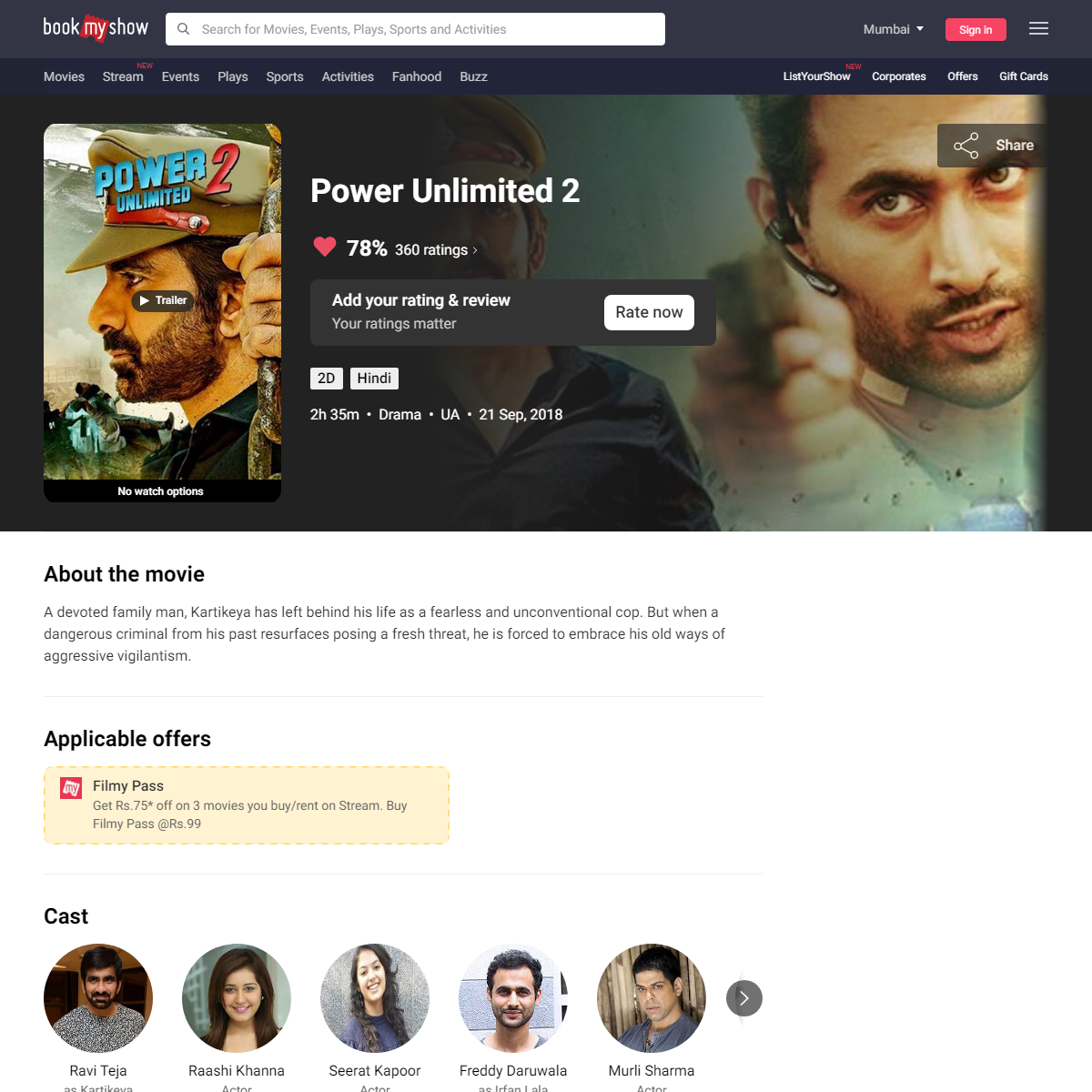 A complete backup of https://in.bookmyshow.com/mumbai/movies/power-unlimited-2/ET00083686