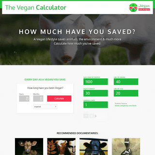 Vegan Calculator - The Vegan Web Designer