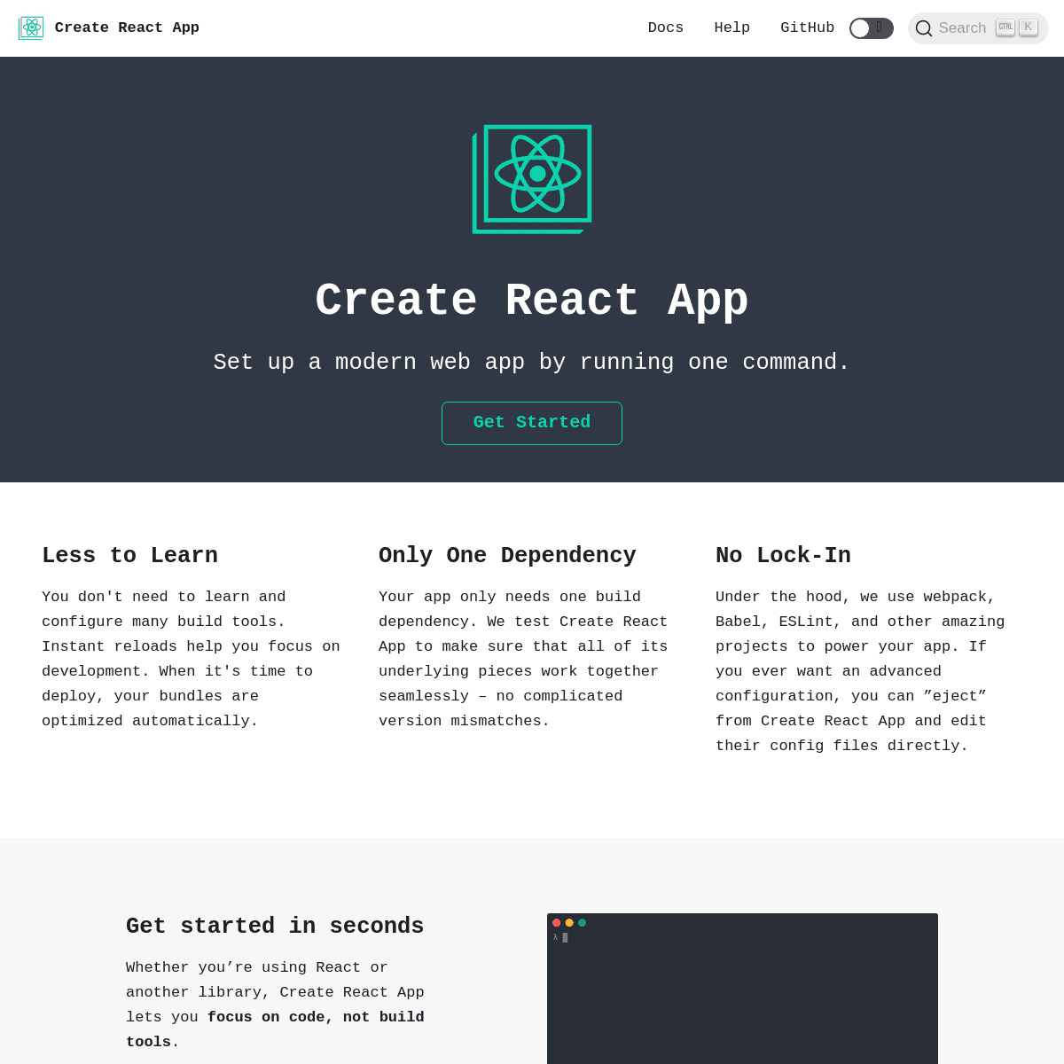 A complete backup of https://create-react-app.dev