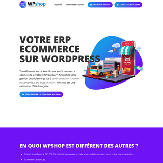 WPshop, votre e-commerce sur WordPress, connectÃ©e Ã  votre ERP Dolibarr