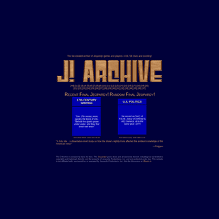 A complete backup of https://j-archive.com