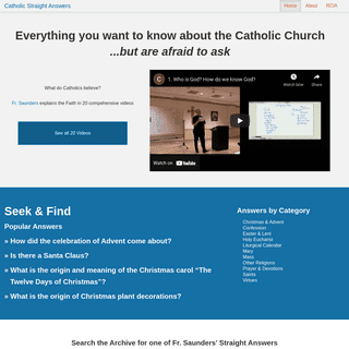 Catholic Straight Answers by Rev. William P. Saunders