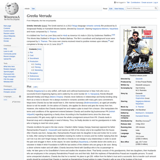 A complete backup of https://en.wikipedia.org/wiki/Greeku_Veerudu