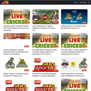 Watch PTV Sports Live Streaming Online In High Quality