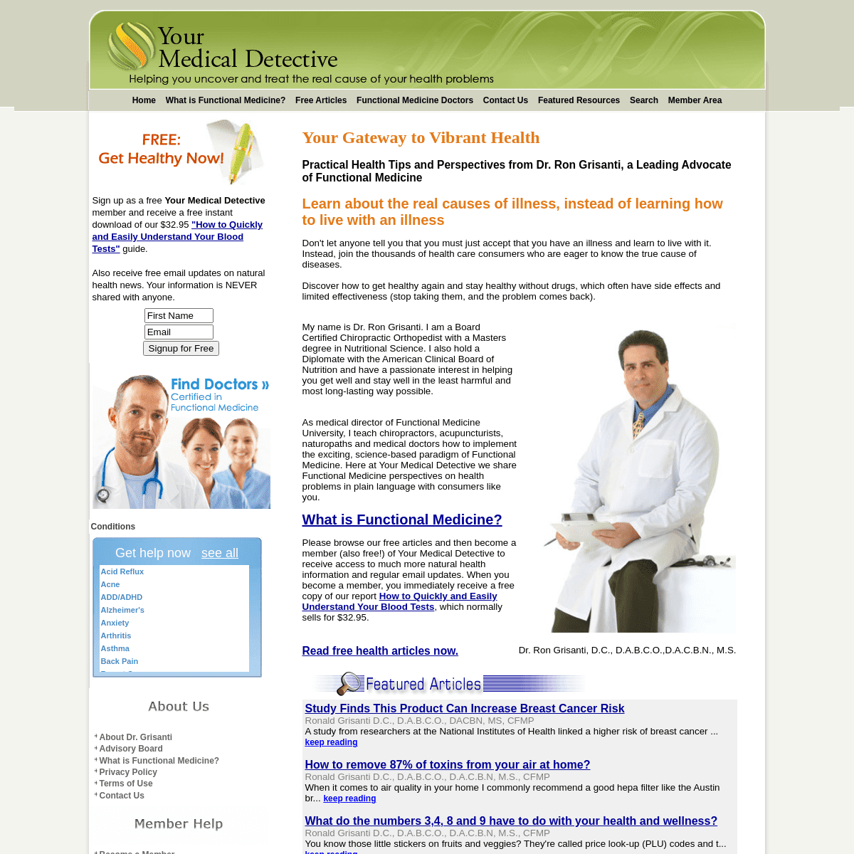 A complete backup of https://yourmedicaldetective.com
