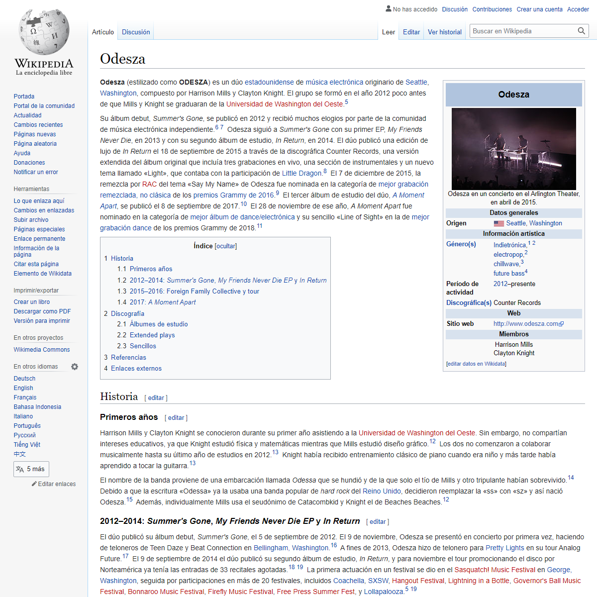 A complete backup of https://es.wikipedia.org/wiki/Odesza