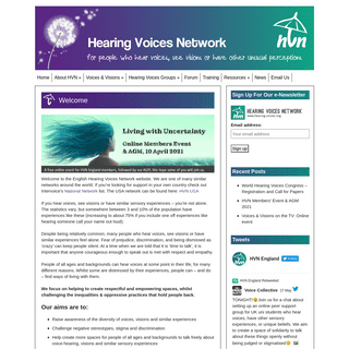 Hearing Voices Network- Welcome