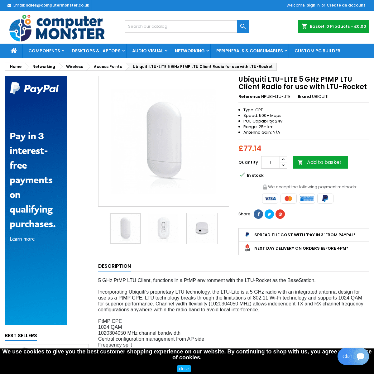A complete backup of https://computermonster.co.uk/access-points/102-ubiquiti-ltu-lite-5-ghz-ptmp-ltu-client-radio-for-use-with-