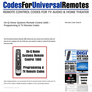 A complete backup of https://codesforuniversalremotes.com/q-home-systems-remote-control-1060-programming-tv-remote-codes/