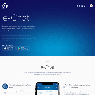 e-Chat Â» First decentralized anonymous multitasking Messenger