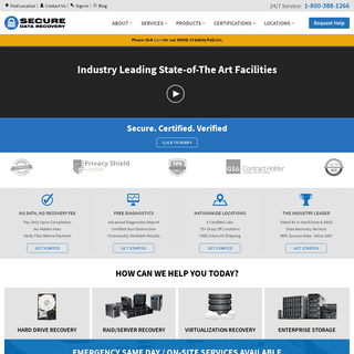 Secure Data Recovery Services - Certified Hard Drive Recovery Company