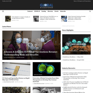 Global Biodefense - News on Pathogens and Preparedness
