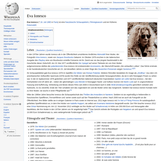 A complete backup of https://de.wikipedia.org/wiki/Eva_Ionesco