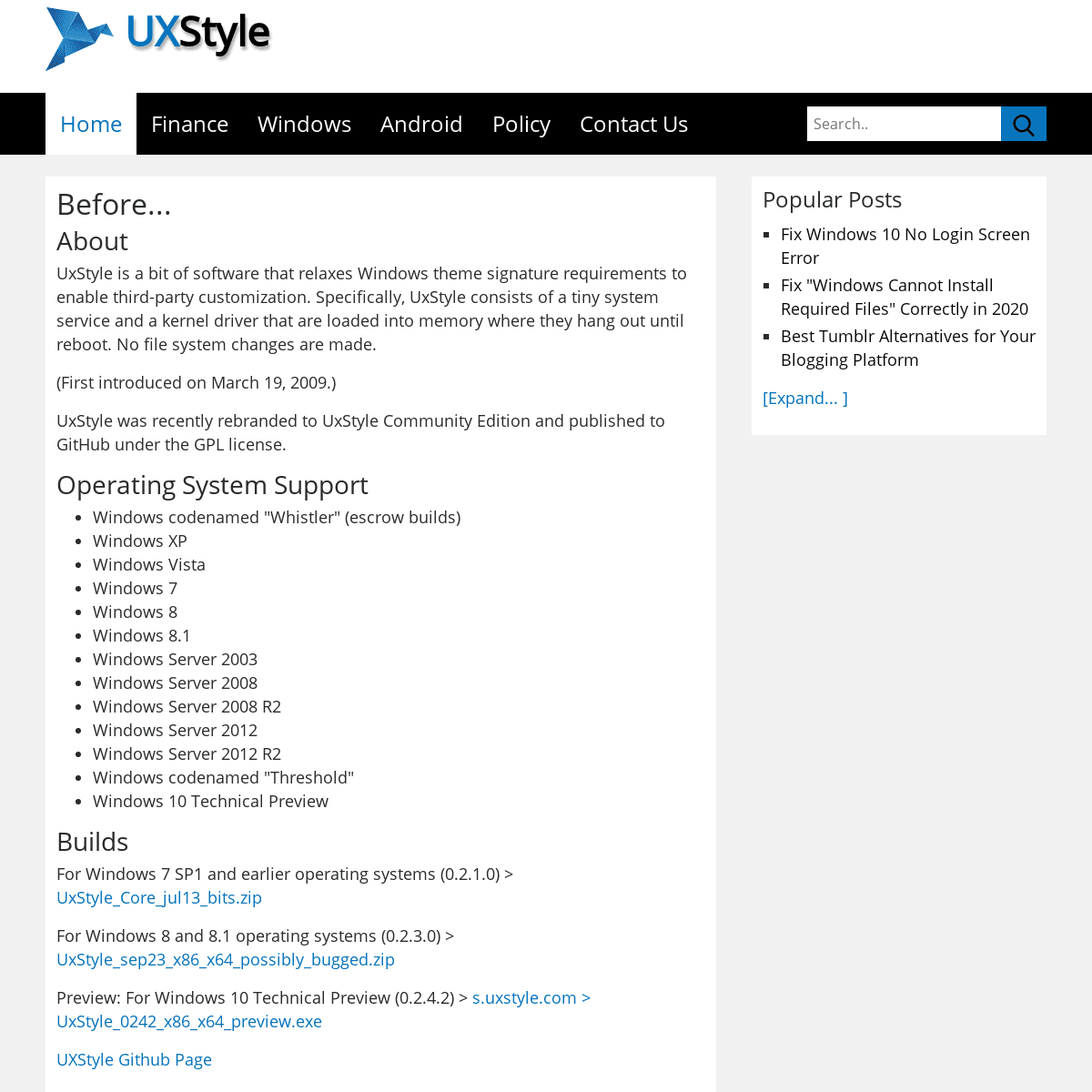 A complete backup of https://uxstyle.com