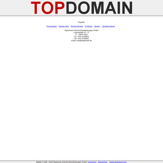 Homepage - Topdomain.de