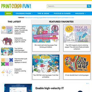 Free coloring pages and printables for kids, parents & teachers - PrintColorFun.com - Print. Color. Fun! Free printables, colori