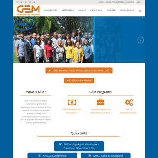 The National GEM Consortium - The National GEM Consortium - GEM Fellowship Program