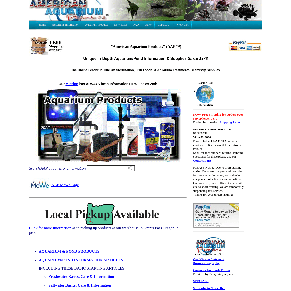 A complete backup of https://americanaquariumproducts.com