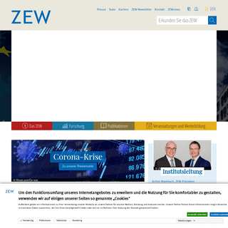 ZEW â€“ Leibniz-Zentrum fÃ¼r EuropÃ¤ische Wirtschaftsforschung - Startseite
