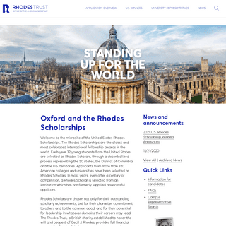 Office of the American Secretary - The Rhodes Scholarships