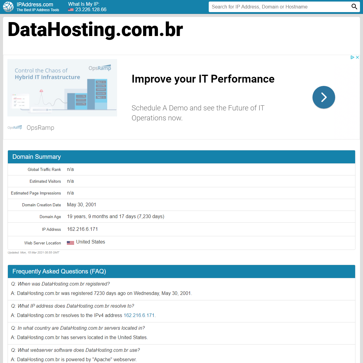 A complete backup of https://com.br.ipaddress.com/datahosting.com.br