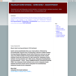 A complete backup of https://malayalamkambikathakal-docs.blogspot.com/2014/09/black-mail-kochupusthakam-pdf-kathakal.html