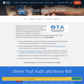 Online Trust Alliance (OTA) - Internet Society
