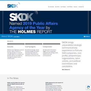 SKDK - SKDK brings unparalleled strategic communications experience to corporations, coalitions, political candidates, non-profi