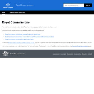 A complete backup of https://royalcommission.gov.au
