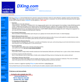 DXing.com Web Resource for shortwave, scanner and ham radio hobbyists