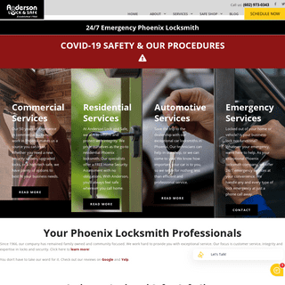 Phoenix Locksmith - 24-7 Emergency Services - Anderson Lock & Safe