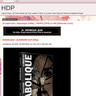 A complete backup of https://hachedep.blogspot.com/2013/05/drsapirstein-diabolique-1996-y-trhps.html