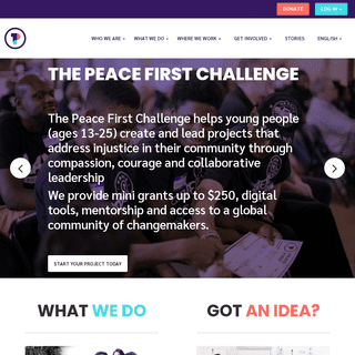 Peace First â€“ Youth led peacemaking projects