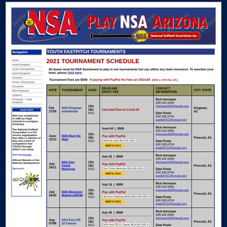 NSA Tournaments