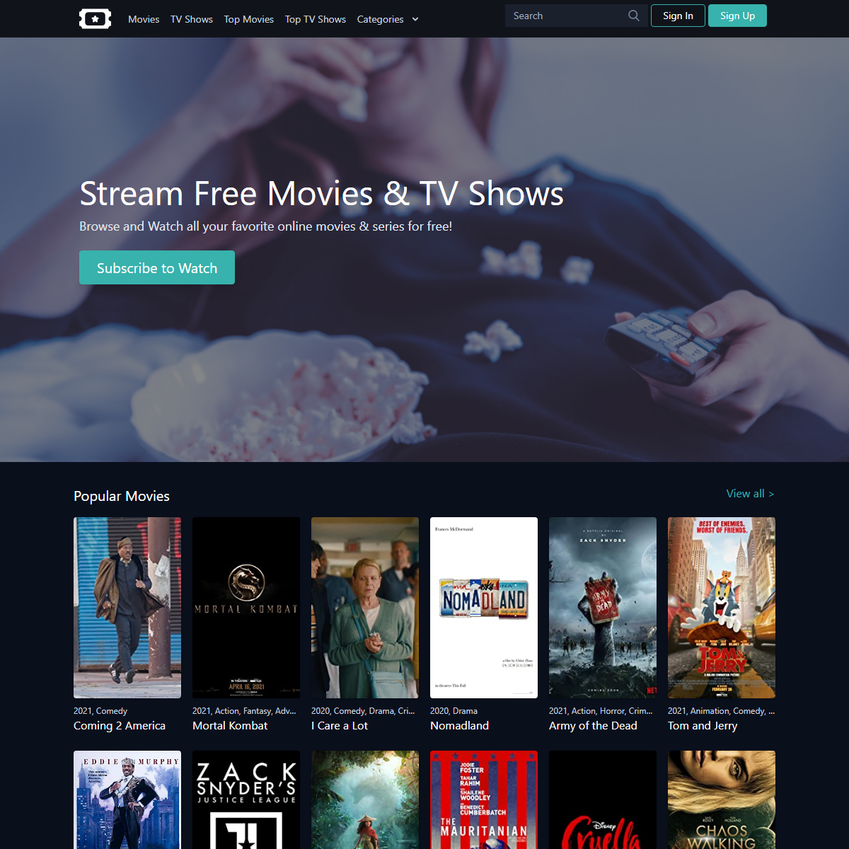 Stream Free Movies & TV Shows