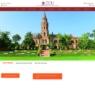 GC University, Lahore. â€“ Educating People for Tomorrow