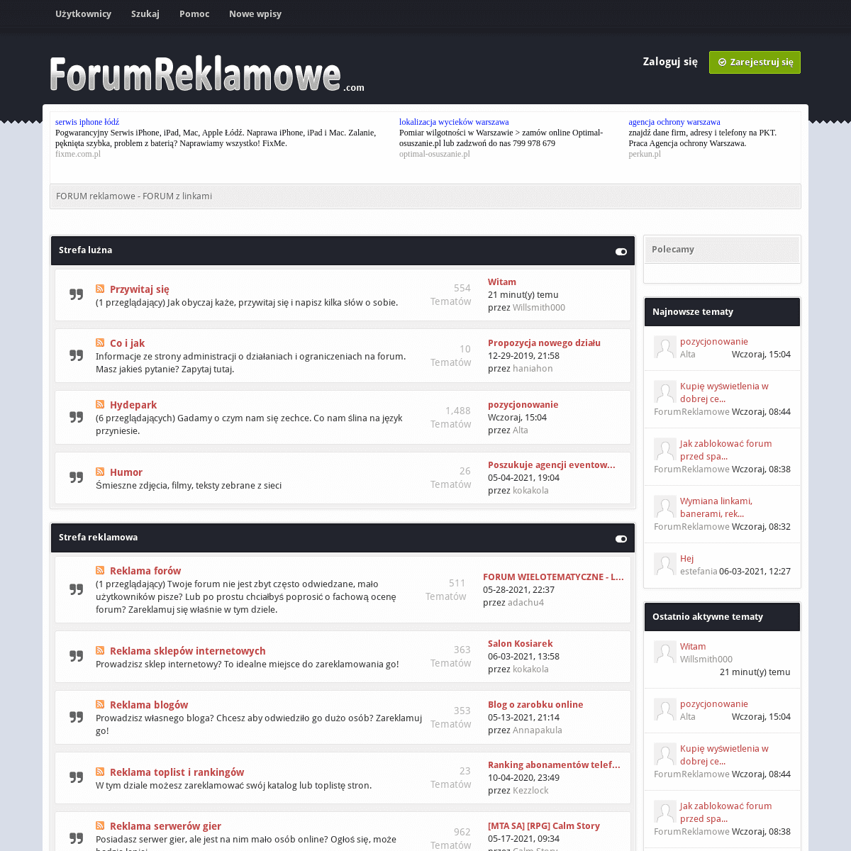 A complete backup of https://forumreklamowe.com