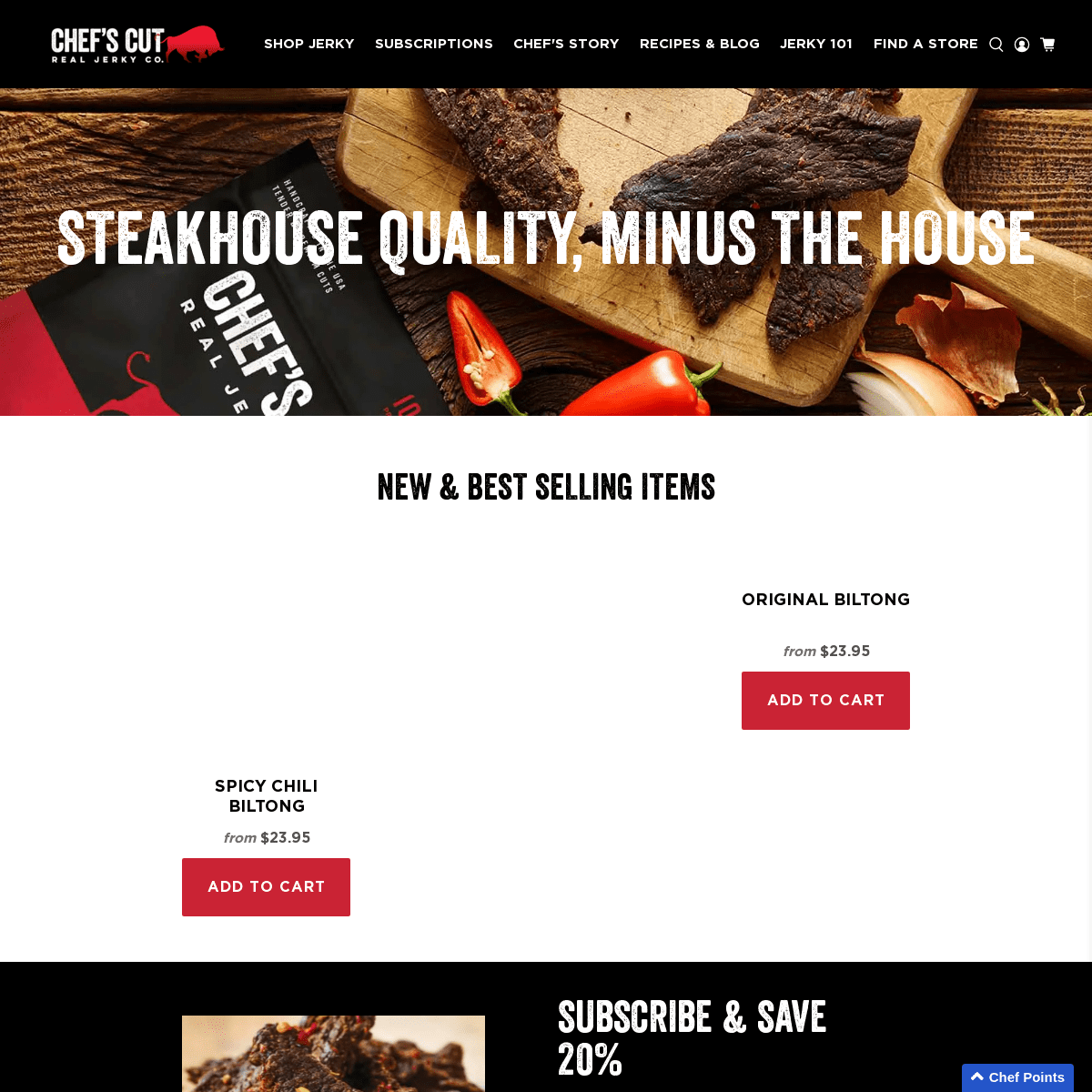 A complete backup of https://chefscutrealjerky.com